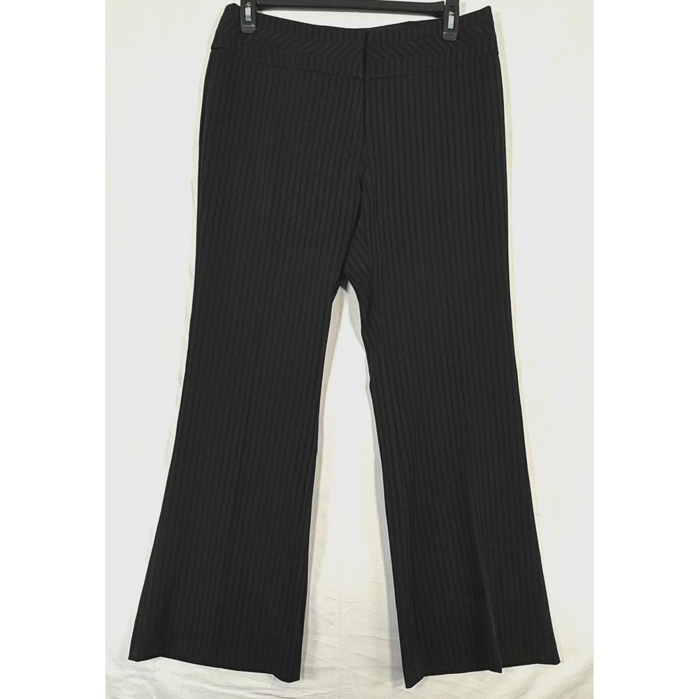 NWOT Studio 1940 Dress Pants Women's (35x32") Black Pinstripes Straight Workwear